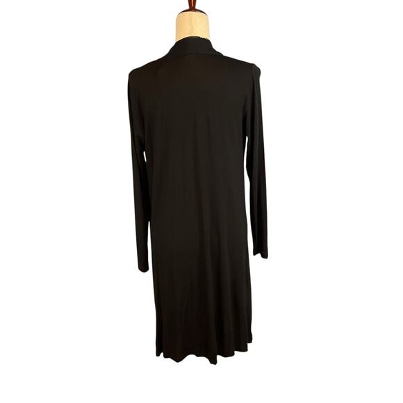 Eileen Fisher Long Sleeve Jersey Shift Dress Black Small NWOT - Picture 5 of 6